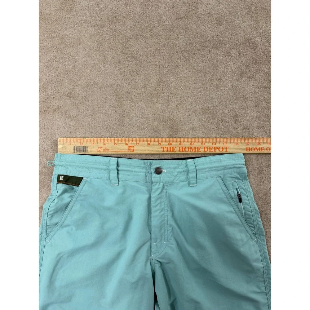 Howler Brothers Horizon Hybrid Shorts Mens 31 Aqua BlueNylon Ripstop Fishing EUC